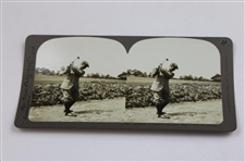 Four (4) Vintage Harry Vardon Bay State Publishing Golf Stereocards #385, #407, #418 & #419