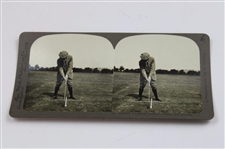 Four (4) Vintage Harry Vardon Bay State Publishing Golf Stereocards #385, #407, #418 & #419