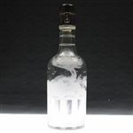 Circa 1900 Hawkes Sterling Thistle Cut Glass Whiskey Decanter Glass Bottle w/BGD Top