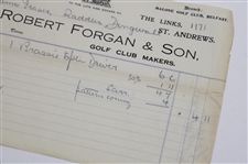 1913 Robert Forgan & Son Invoice for Brassie Splice (Neck) Driver