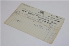 1913 Robert Forgan & Son Invoice for Brassie Splice (Neck) Driver