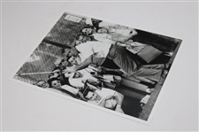 Arnold Palmer Signed B & W Follow Through Photo JSA ALOA