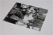 Arnold Palmer Signed B & W Follow Through Photo JSA ALOA