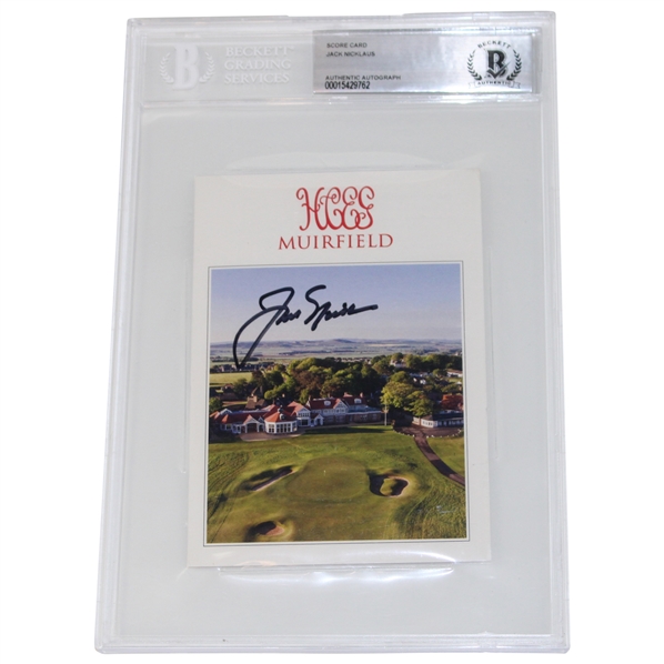 Jack Nicklaus Signed Muirfield Scorecard Beckett Authentic