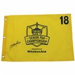 Colin Montgomerie Signed 2014 Senior PGA Championship Screen Flag JSA ALOA