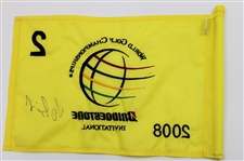 Vijay Singh Signed 2008 WGC Bridgestone Championship Used Hole #2 Flag w/COA & JSA ALOA