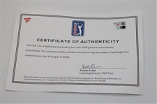 Vijay Singh Signed 2008 WGC Bridgestone Championship Used Hole #2 Flag w/COA & JSA ALOA