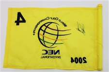 Stewart Cink Signed 2004 NEC WGC Championship Used Hole #4 Flag w/COA & JSA ALOA