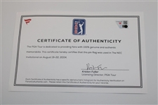 Stewart Cink Signed 2004 NEC WGC Championship Used Hole #4 Flag w/COA & JSA ALOA