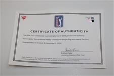 Vijay Singh Signed 2002 The Tour Championship Used Hole #9 Flag w/COA & JSA ALOA
