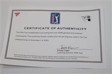 Mike Weir Signed 2001 Tour Championship Used Hole #7 Flag w/COA & JSA ALOA