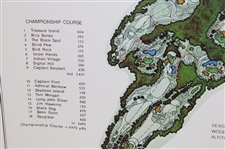 1974 Spyglass Hill Golf Course Pebble Beach JP Izatt Visual Survey Course Map