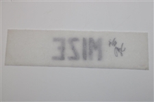 Larry Mize Signed Caddie Bib Nameplate PSA #X54943