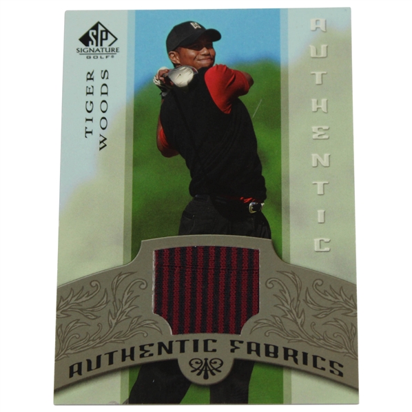 2005 Upper Deck Authentic Fabrics Tiger Woods Card 