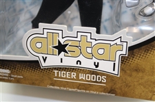 2009 Upper Deck All Star Vinyl Tiger Woods w/Tiger Woods 2000 US Open & British Open 'Tiger Slam' Bobble-Heads