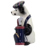 Limited Edition Porcelain Caddy Dog Statue with Bag & Clubs #506/1500