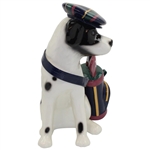 Limited Edition Porcelain Caddy Dog Statue with Bag & Clubs #506/1500