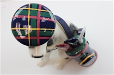 Limited Edition Porcelain Caddy Dog Statue with Bag & Clubs #506/1500