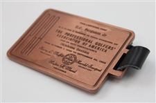 Jones, Hagen, Palmer & Hogan Engraved Signatures Commemorative PGA BagTag 