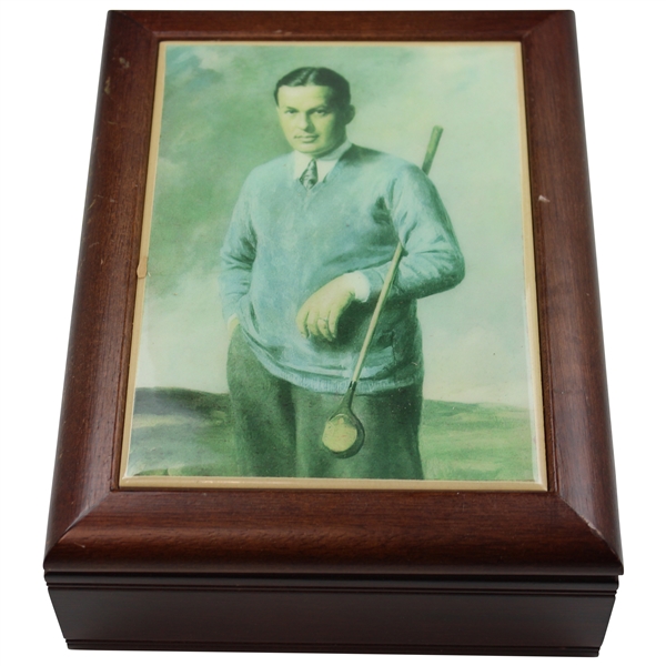 Bobby Jones Hinged Wood & Ceramic Display Box