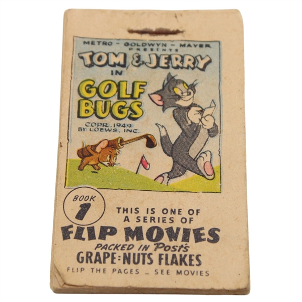 c.1949 Tom & Jerry in Golf Bugs Flip Movie Book