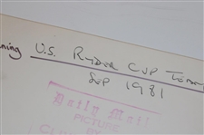 1973 & 1981 Ryder Cup Original Team Wire Photos