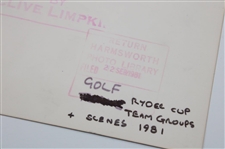 1973 & 1981 Ryder Cup Original Team Wire Photos