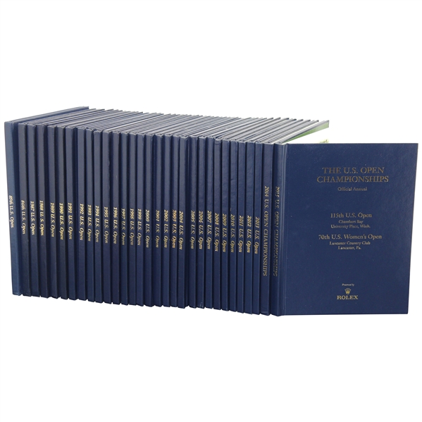 Thirty-One (31) U. S. Open Championship Official Journal Books - 1985-2015
