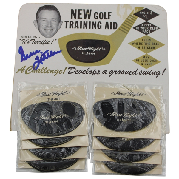 Gene Littler Signed Package of Eight (8) First Flight Tel-A-Shots Training Aid JSA ALOA