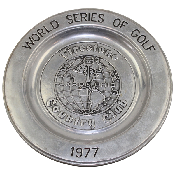 1977 World Series of Golf at Firestone Country Club Pewter Plate - Lanny Wadkins Winner