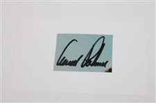 Arnold Palmer Signed Cut, 11 X 14 Photo,  Good Golf Is A State Of Mind Dish & (2) Sleeves Of Arnold Palmer Signature Golf Balls JSA ALOA
