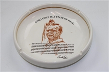 Arnold Palmer Signed Cut, 11 X 14 Photo,  Good Golf Is A State Of Mind Dish & (2) Sleeves Of Arnold Palmer Signature Golf Balls JSA ALOA