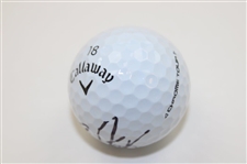 Rickie Fowler Signed Happy Gilmore 2 Gold Jacket Logo Golf Ball JSA ALOA