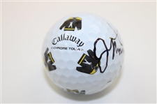 Justin Thomas Signed Happy Gilmore 2 Gold Jacket Logo Golf Ball JSA #CH51828