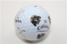 Justin Thomas Signed Happy Gilmore 2 Gold Jacket Logo Golf Ball JSA #CH51828