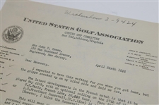 1936 USGA Curtis Cup Expenses & Amateur Status Letters to Maureen Orcutt - April 6th & 8th