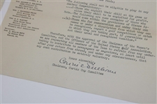 1936 USGA Curtis Cup Expenses & Amateur Status Letters to Maureen Orcutt - April 6th & 8th
