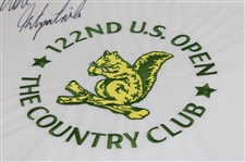 Matthew Fitzpatrick Signed 2022 US Open at The Country Club Embroidered Flag JSA ALOA