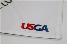 Matthew Fitzpatrick Signed 2022 US Open at The Country Club Embroidered Flag JSA ALOA