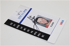 Jon Rahm Signed 2021 US Open at Torrey Pines Replica Player Photo ID Credential JSA ALOA