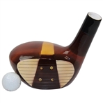 Classic Large Porcelain Persimmon Golf Club Head Decanter