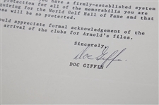 1974 Letters Between The World Golf Hall of Fame & Arnold Palmer Enterprises About Receiving Palmer's Clubs