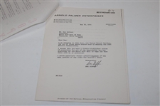 1974 Letters Between The World Golf Hall of Fame & Arnold Palmer Enterprises About Receiving Palmer's Clubs