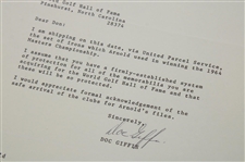 1974 Letters Between The World Golf Hall of Fame & Arnold Palmer Enterprises About Receiving Palmer's Clubs