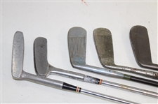 Lot of Five (5) Hickory & Steel Shaft Putters