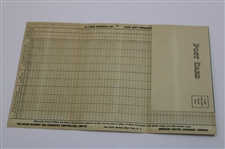 Undated 'World Wide Combined Golfers Policy Golf Score Chart' Booklet