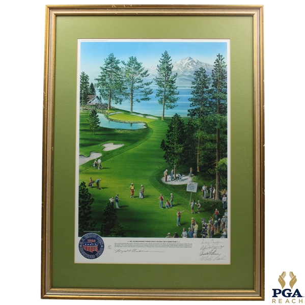 1985 US Senior Open LTD ED #839/1700 Print Signed by Artist Lloyd Chapman - Framed