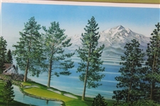1985 US Senior Open LTD ED #839/1700 Print Signed by Artist Lloyd Chapman - Framed