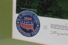 1985 US Senior Open LTD ED #839/1700 Print Signed by Artist Lloyd Chapman - Framed