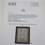 RM Alexander Tee Shots, Competitions and Fixtures Cartoon Illustration - Framed